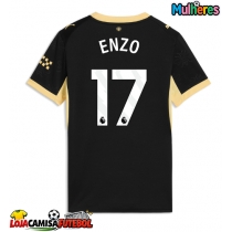 Camisa de Futebol Manchester City Enzo Fernandez #17 Equipamento Secundário Mulheres 2026-27 Manga Curta
